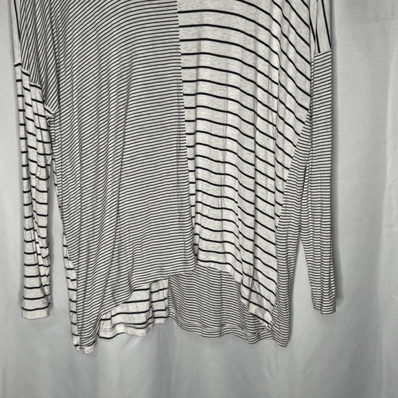 CAbi Pivot Long Sleeve Striped Oversized Tee Style #3806 Size M Drop Shoulder - Picture 3 of 7
